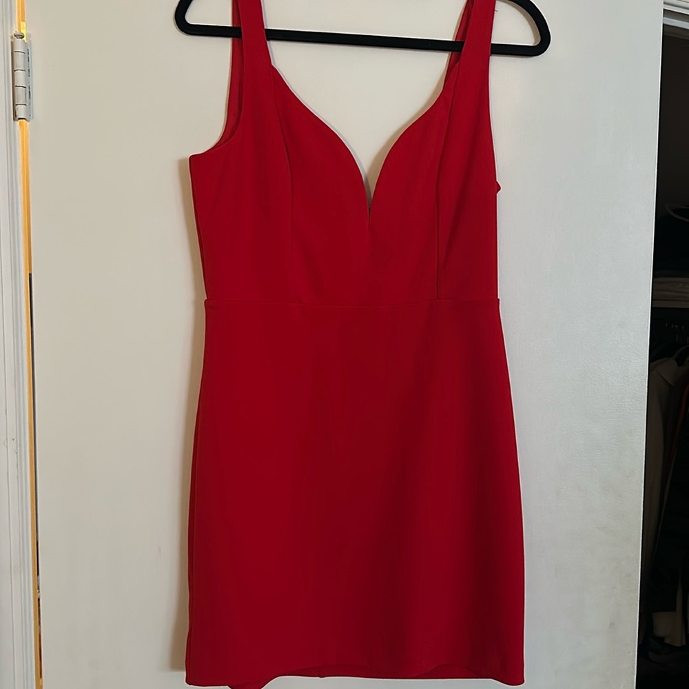 Express red mini dress